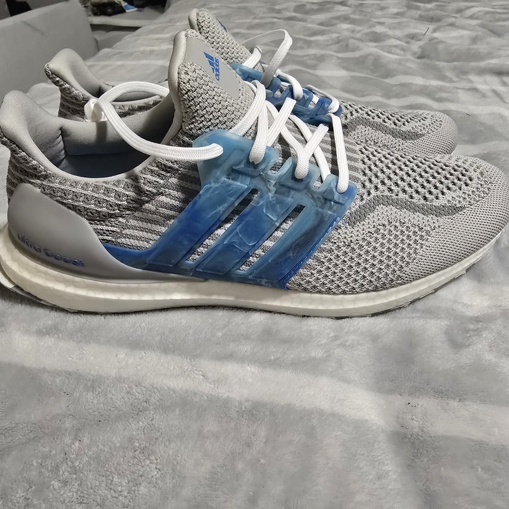 adidas Gray and Blue Athletic Shoes Ultrsboost